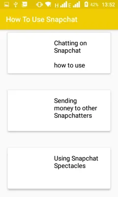 How To Use Snapchat android App screenshot 1