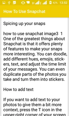 How To Use Snapchat android App screenshot 3